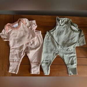 Hanna Andersson Onesie and Pants Baby Bundle | Size 50 (0-3M)